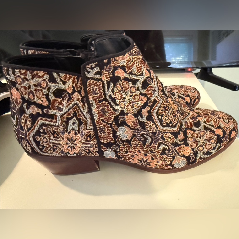 Sam Edelman Multicolor Embroidered Ankle Boots